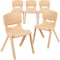 Flash Furniture Natural Plastic Stackable School Chair with 13.25" Seat Height, PK5 5-YU-YCX-004-NAT-GG - alternate 9